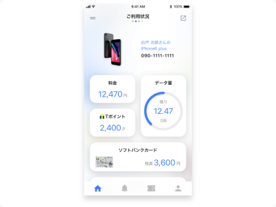 利用状況画面